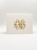 Block Monogram Note Cards